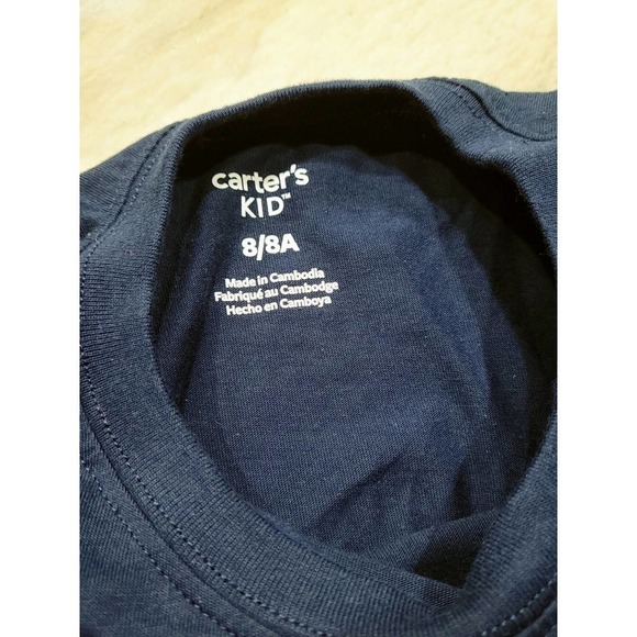 Carter's Star Spangled Crew Blue T-Shirt Size 8 NWT - Picture 4 of 5